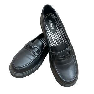 Seychelles Betty Black Chain Detail Chunky Retro Platform Loafer 8.5